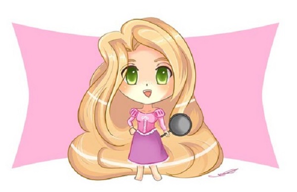 Hướng dẫn vẽ chibi về nàng công chúa tóc mây hình 4