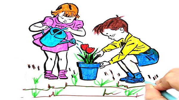 Tranh tập tô cho bé đơn giản hình ảnh 7