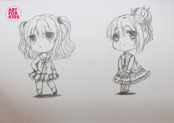 Cách vẽ chibi đơn giản chỉ với 7 bước cơ bản nhất hình ảnh 4 Cách vẽ chibi đơn giản chỉ với 7 bước cơ bản nhất hình ảnh 4