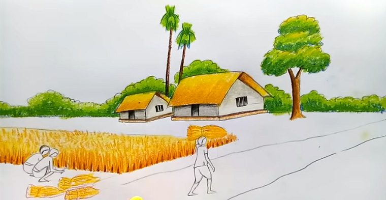 Dạy bé vẽ tranh phong cảnh quê hương hình ảnh 17