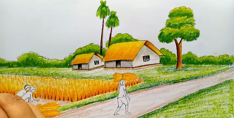 Dạy bé vẽ tranh phong cảnh quê hương hình ảnh 18