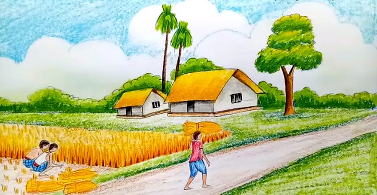 Dạy bé vẽ tranh phong cảnh quê hương hình ảnh 20