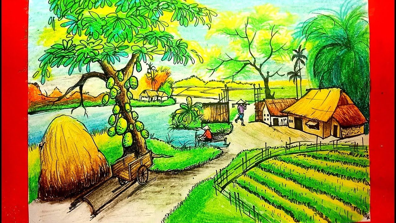 Dạy bé vẽ tranh phong cảnh quê hương hình ảnh 33