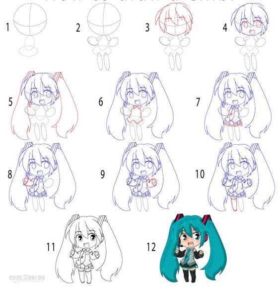 Chỉ bạn cách vẽ chibi đơn giản và ngộ nghĩnh hình ảnh 4 Chỉ bạn cách vẽ chibi đơn giản và ngộ nghĩnh hình ảnh 4