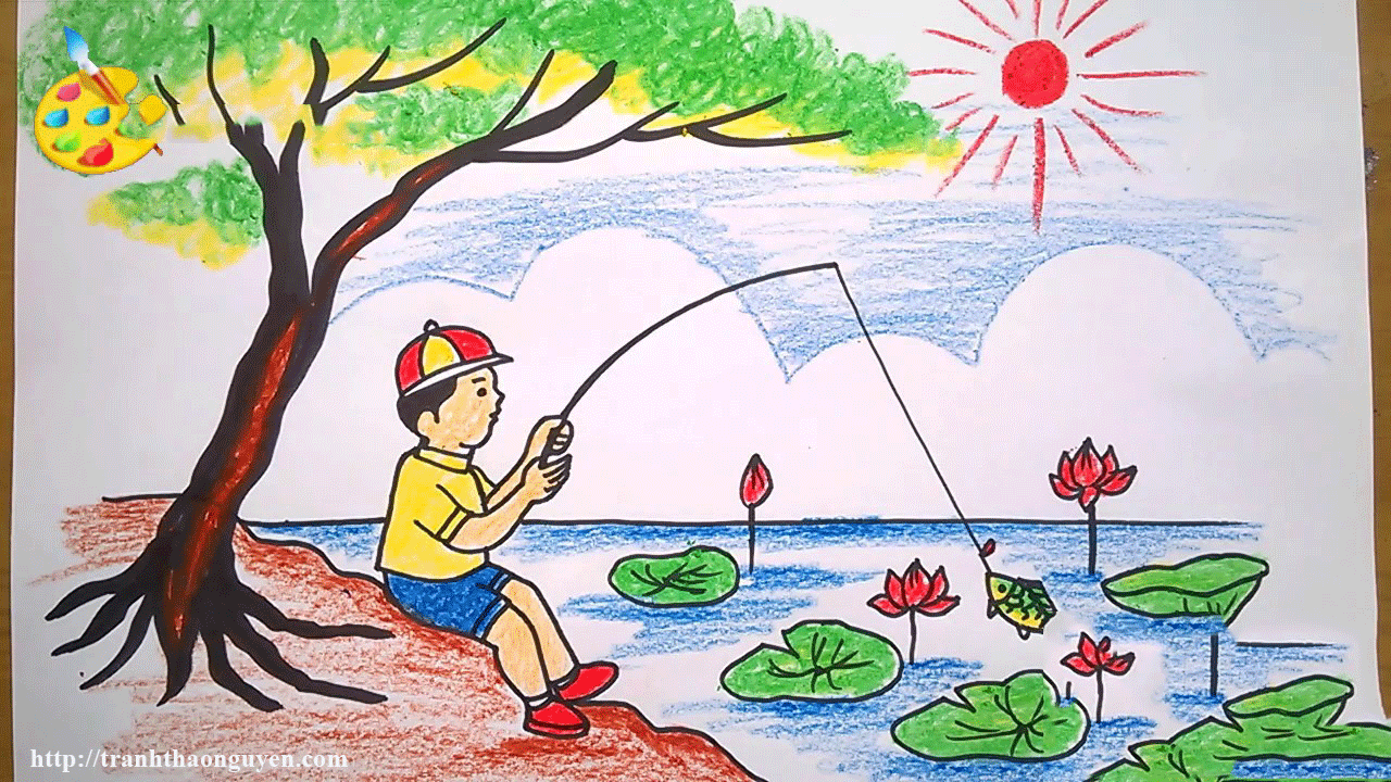 Dạy bé vẽ tranh phong cảnh quê hương hình ảnh 39