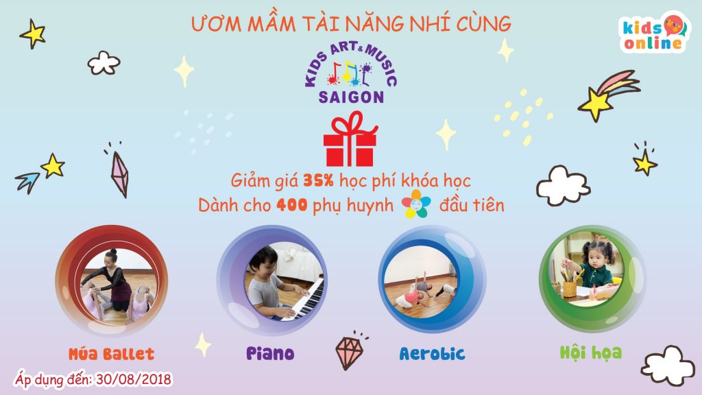 Ươm mầm tài năng nhí cùng Kids Art và KidsOnline