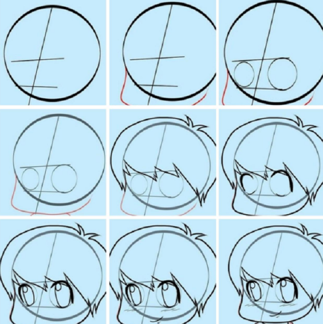 Hướng dẫn vẽ chibi bằng tay cực kì dễ dàng hình ảnh 3