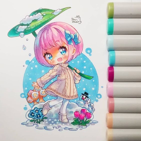 tham khảo một số hình vẽ chibi cute hình ảnh 7