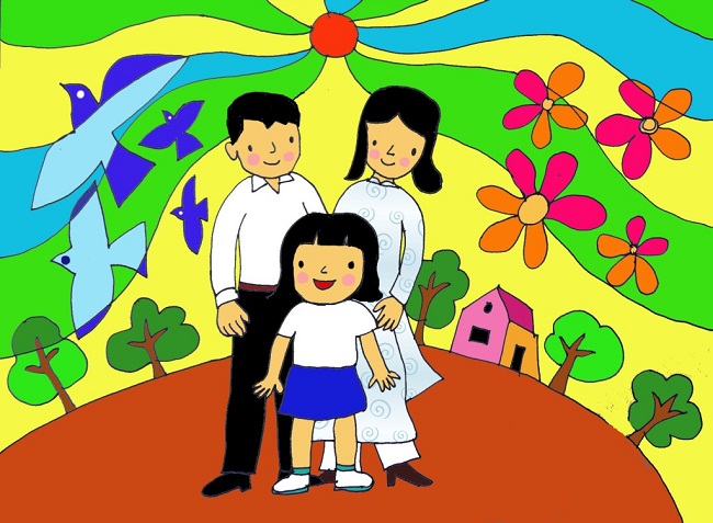 Tranh tô màu gia đình cho bé - thế giới nhỏ ngập tràn hạnh phúc hình ảnh 4