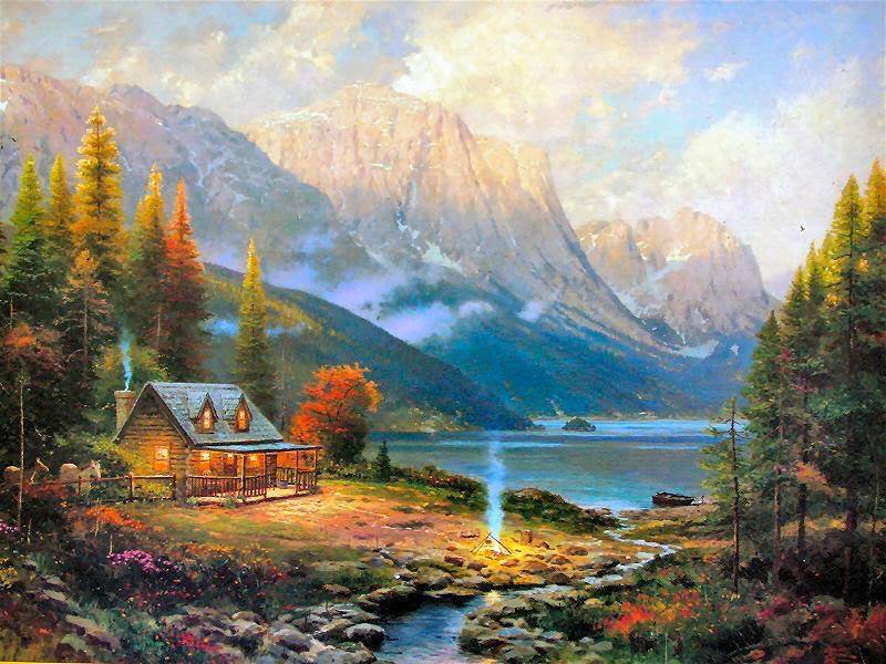 Dạy bé vẽ tranh - Tìm hiểu về cố họa sĩ Thomas Kinkade - hình ảnh 4 Dạy bé vẽ tranh - Tìm hiểu về cố họa sĩ Thomas Kinkade - hình ảnh 4