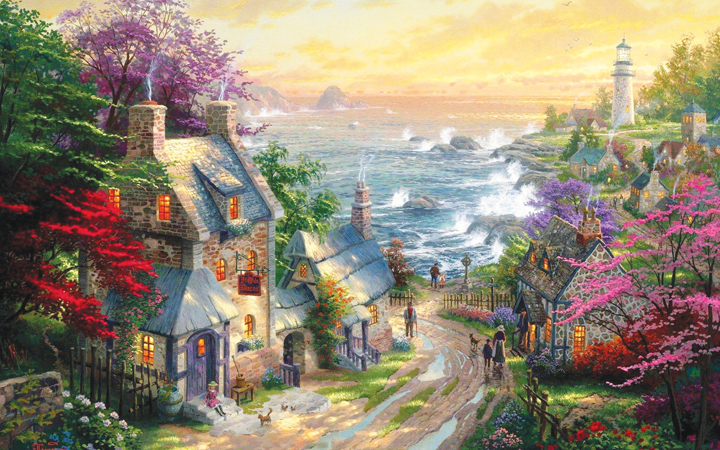 Dạy bé vẽ tranh - Tìm hiểu về cố họa sĩ Thomas Kinkade - hình ảnh 5 Dạy bé vẽ tranh - Tìm hiểu về cố họa sĩ Thomas Kinkade - hình ảnh 5