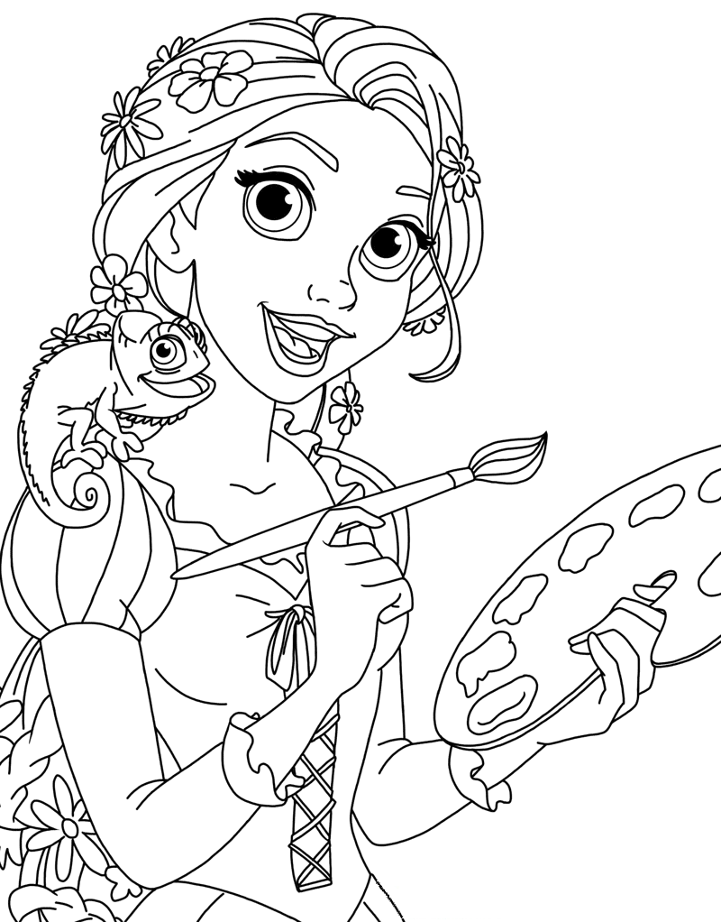 Bộ sưu tập tranh tô màu công chúa Disney cho bé gái - Hình ảnh 13