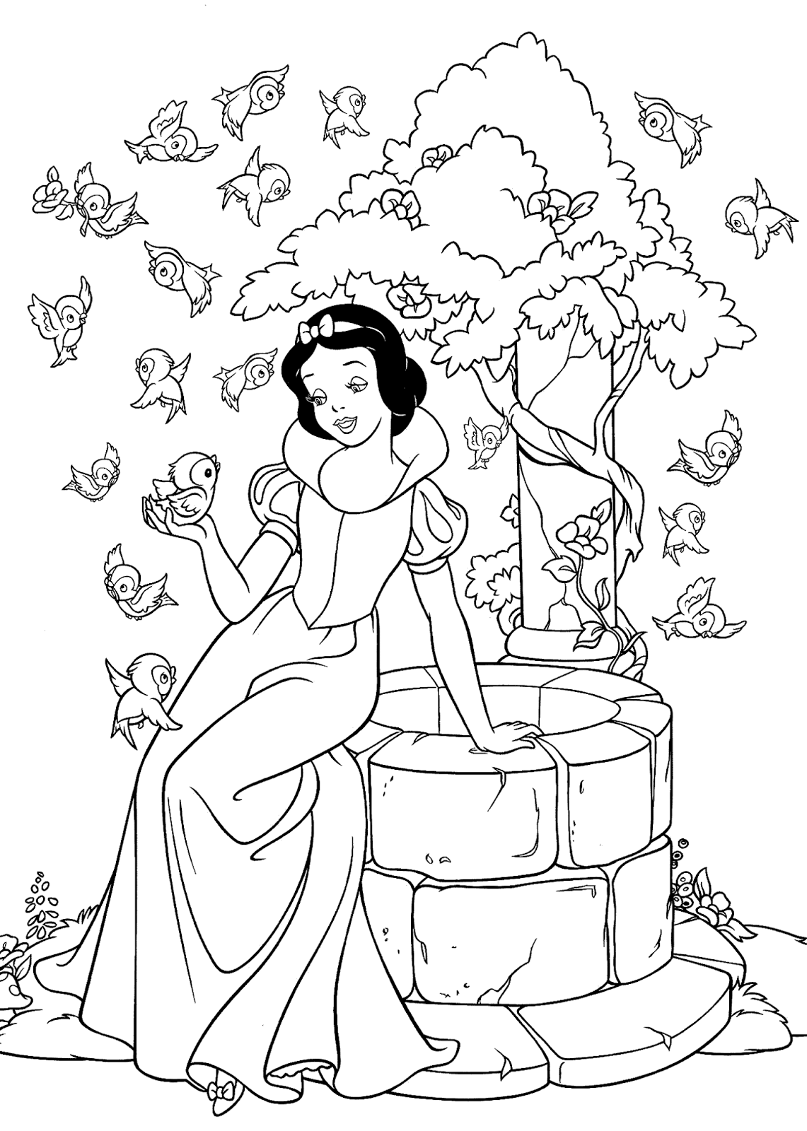Bộ sưu tập tranh tô màu công chúa Disney cho bé gái - Hình ảnh 6